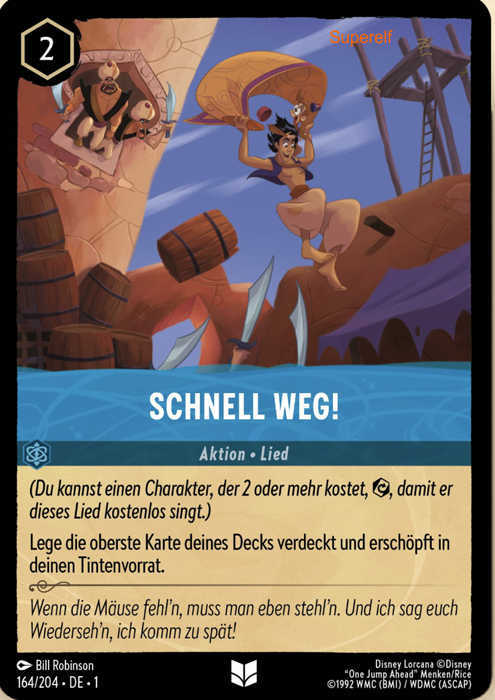 Lorcana Kapitel 1-164 UC Schnell weg! Saphir