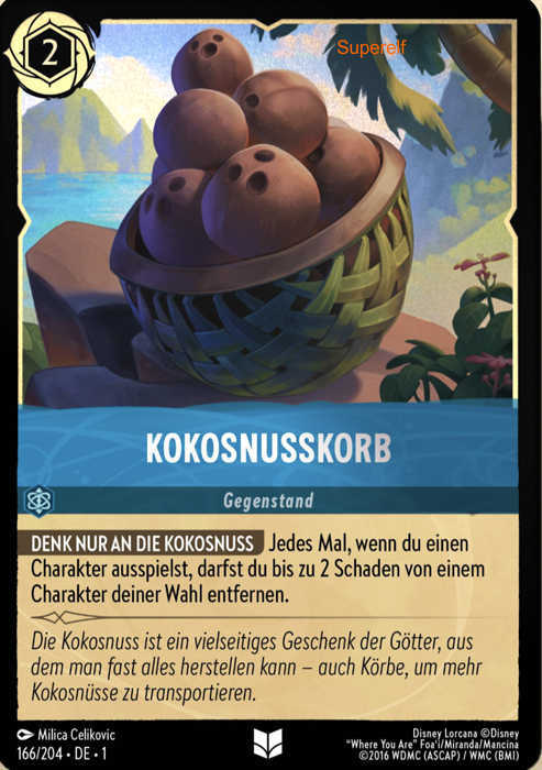 Lorcana Kapitel 1-166 UC Kokosnusskorb Saphir