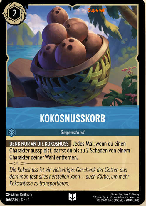 Lorcana Kapitel 1-166 UC Kokosnusskorb Saphir
