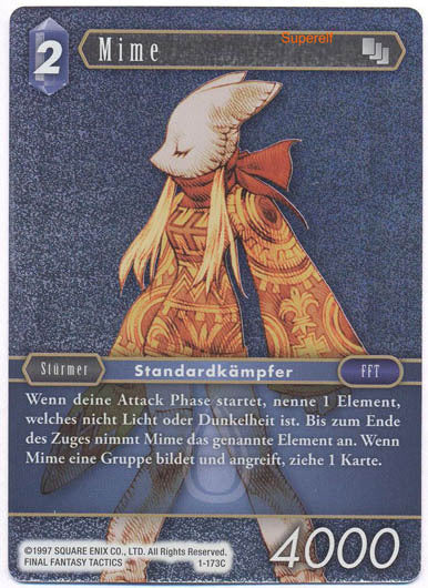 Final Fantasy Opus 1-173 C Mime Wasser