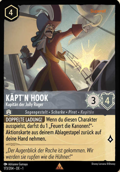 Lorcana Kapitel 1-173 R Käpt`n Hook Stahl