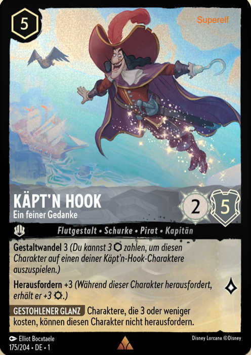 Lorcana Kapitel 1-175 R Käpt`n Hook Stahl