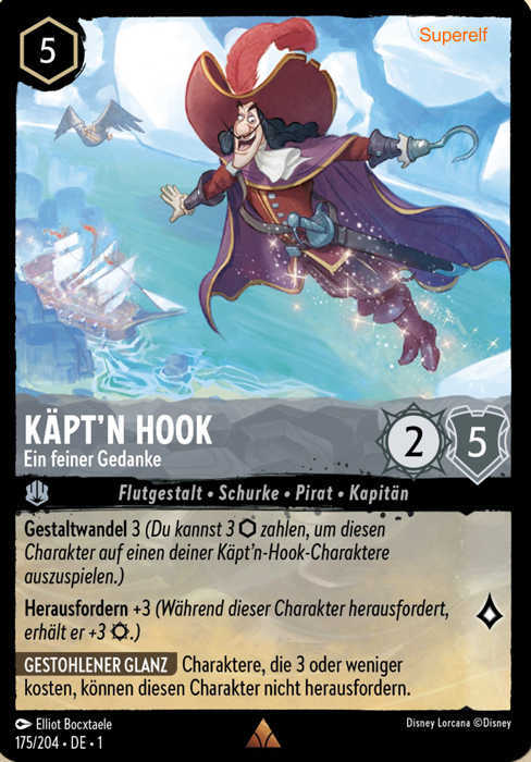 Lorcana Kapitel 1-175 R Käpt`n Hook Stahl