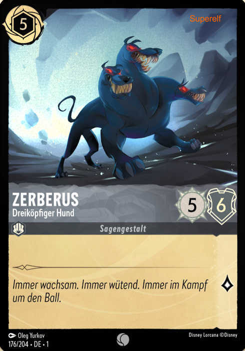 Lorcana Kapitel 1-176 C Zerberus Stahl