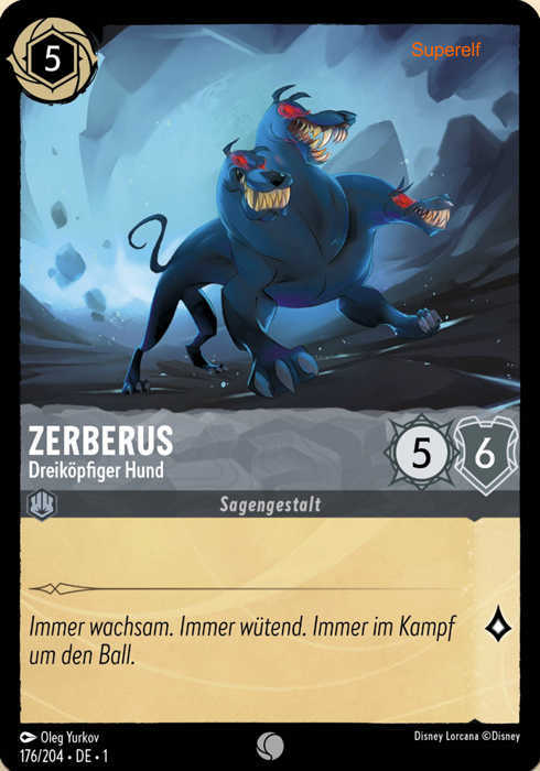 Lorcana Kapitel 1-176 C Zerberus Stahl