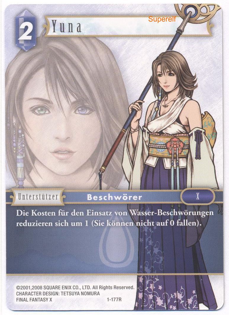 Final Fantasy Opus 1-177 R Yuna Wasser
