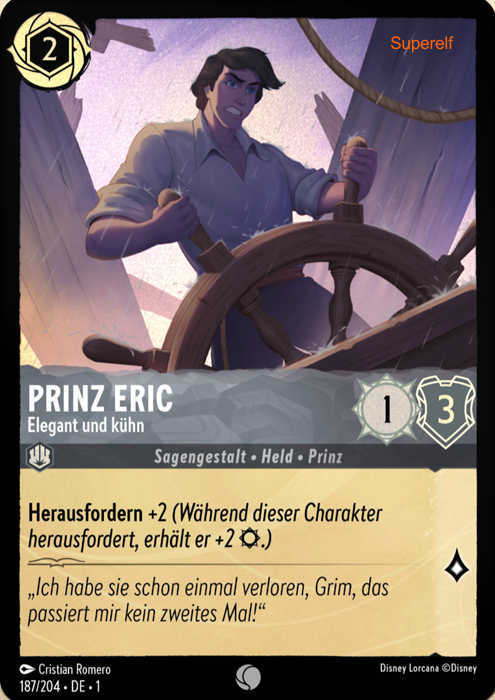 Lorcana Kapitel 1-187 C Prinz Eric Stahl