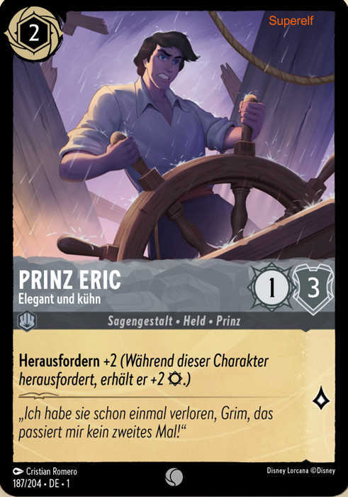 Lorcana Kapitel 1-187 C Prinz Eric Stahl