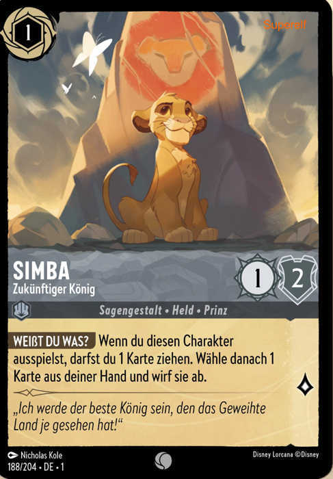 Lorcana Kapitel 1-188 C Simba Stahl