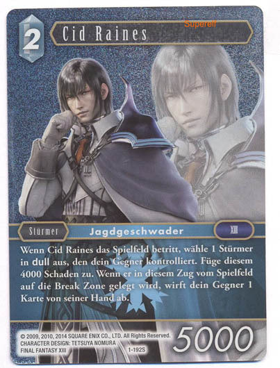 Final Fantasy Opus 1-192 S Cid Raines Eis