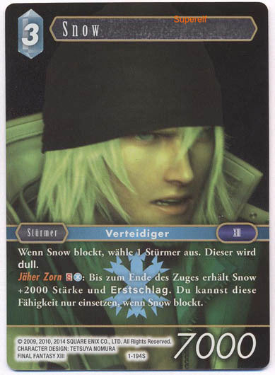 Final Fantasy Opus 1-194 S Snow Eis