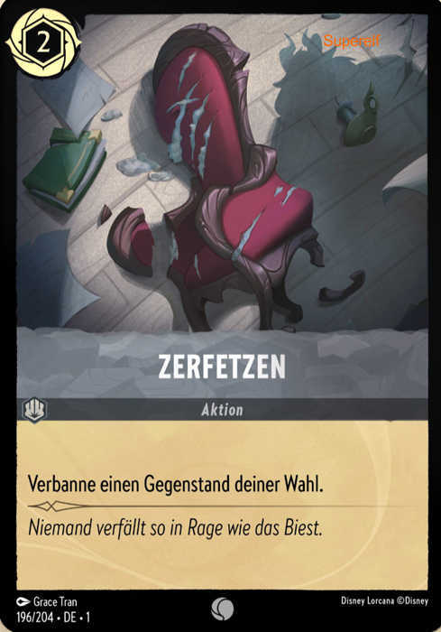 Lorcana Kapitel 1-196 C Zerfetzen Stahl