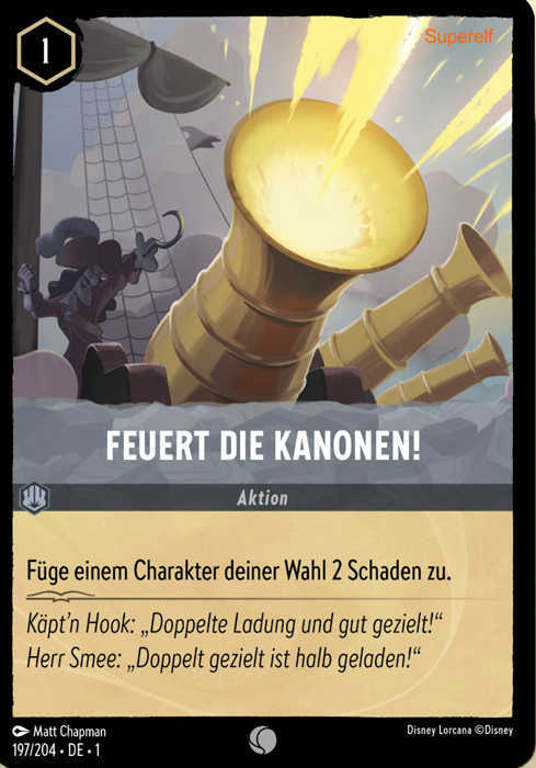 Lorcana Kapitel 1-197 C Feuert die Kanonen! Stahl