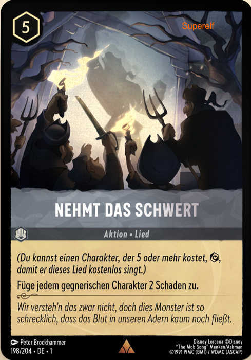 Lorcana Kapitel 1-198 R Nehmt das Schwert Stahl