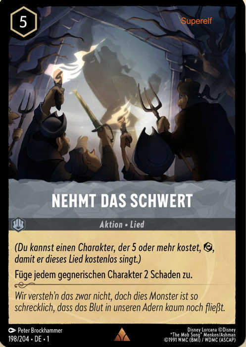 Lorcana Kapitel 1-198 R Nehmt das Schwert Stahl