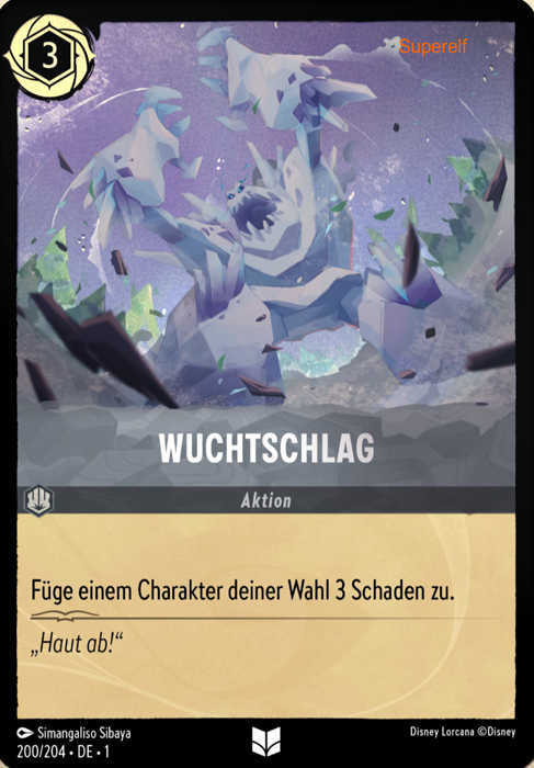 Lorcana Kapitel 1-200 UC Wuchtschlag Stahl