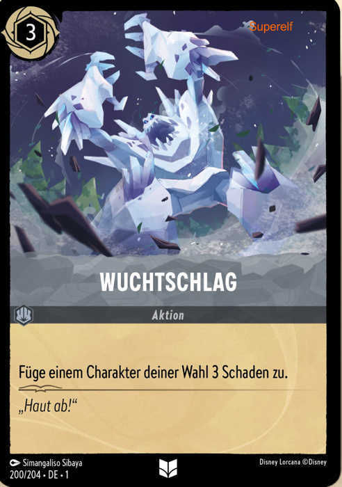 Lorcana Kapitel 1-200 UC Wuchtschlag Stahl