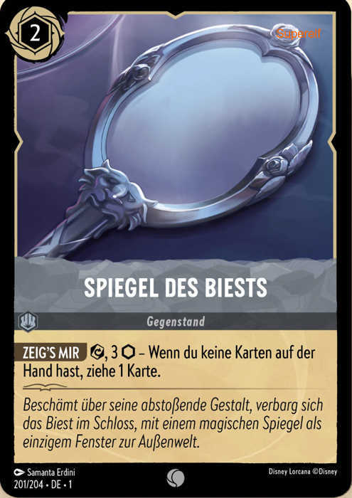 Lorcana Kapitel 1-201 C Spiegel des Biests Stahl