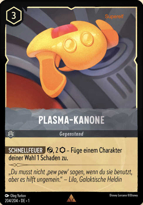 Lorcana Kapitel 1-204 R Plasma-Kanone Stahl