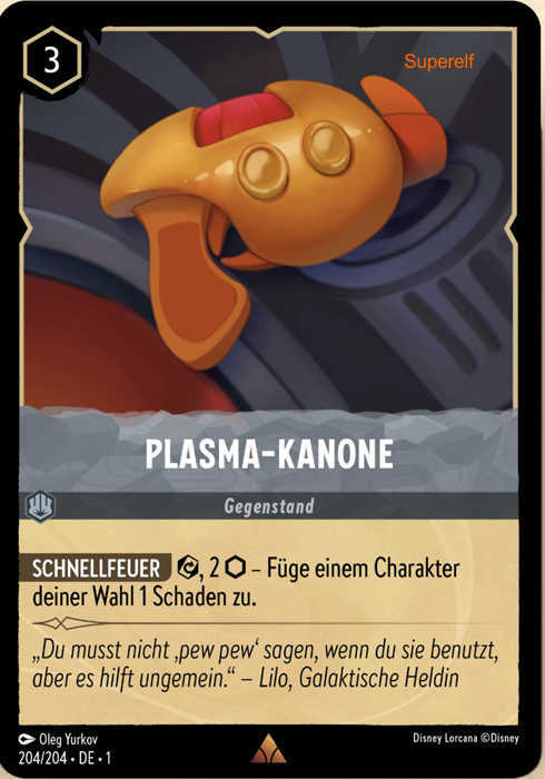 Lorcana Kapitel 1-204 R Plasma-Kanone Stahl