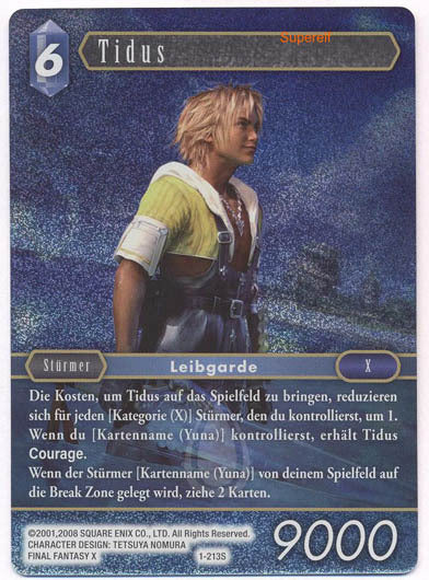 Final Fantasy Opus 1-213 S Tidus Wasser