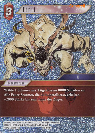 Final Fantasy Opus 10-002 H Ifrit Feuer