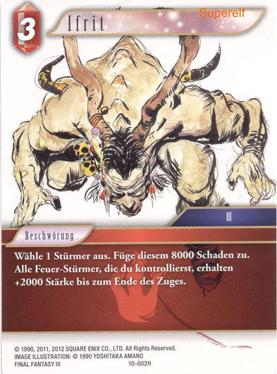 Final Fantasy Opus 10-002 H Ifrit Feuer