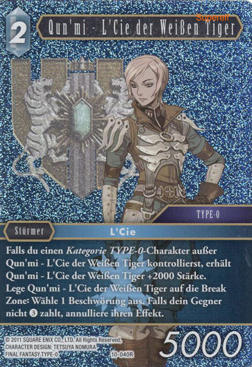 Final Fantasy Opus 10-040 R Qun'mi - L'Cie der Weißen Tiger Eis