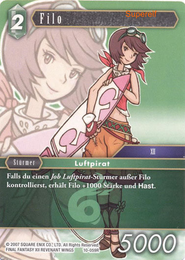 Final Fantasy Opus 10-059 R Filo Wind