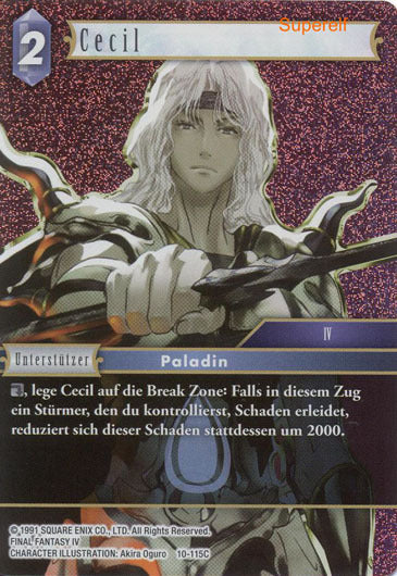 Final Fantasy Opus 10-115 C Cecil Wasser