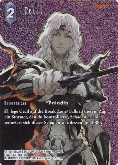 Final Fantasy Opus 10-115 C Cecil Wasser