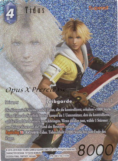 Final Fantasy Opus 10-117 H Tidus Wasser