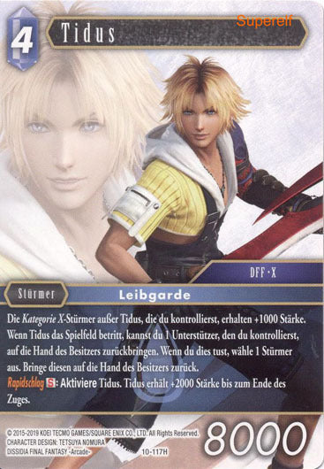 Final Fantasy Opus 10-117 H Tidus Wasser