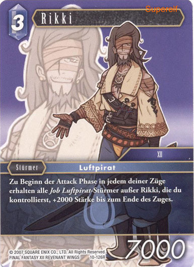 Final Fantasy Opus 10-126 R Rikki Wasser