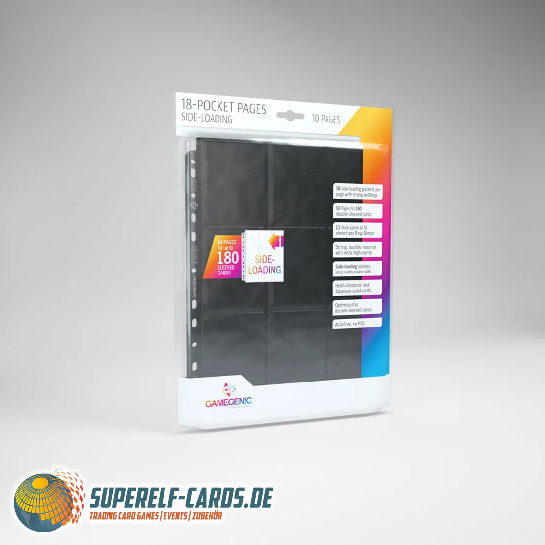 Gamegenic - 18-Pocket Pages - Side-Loading - 10 Seiten - Verschiedene Farben