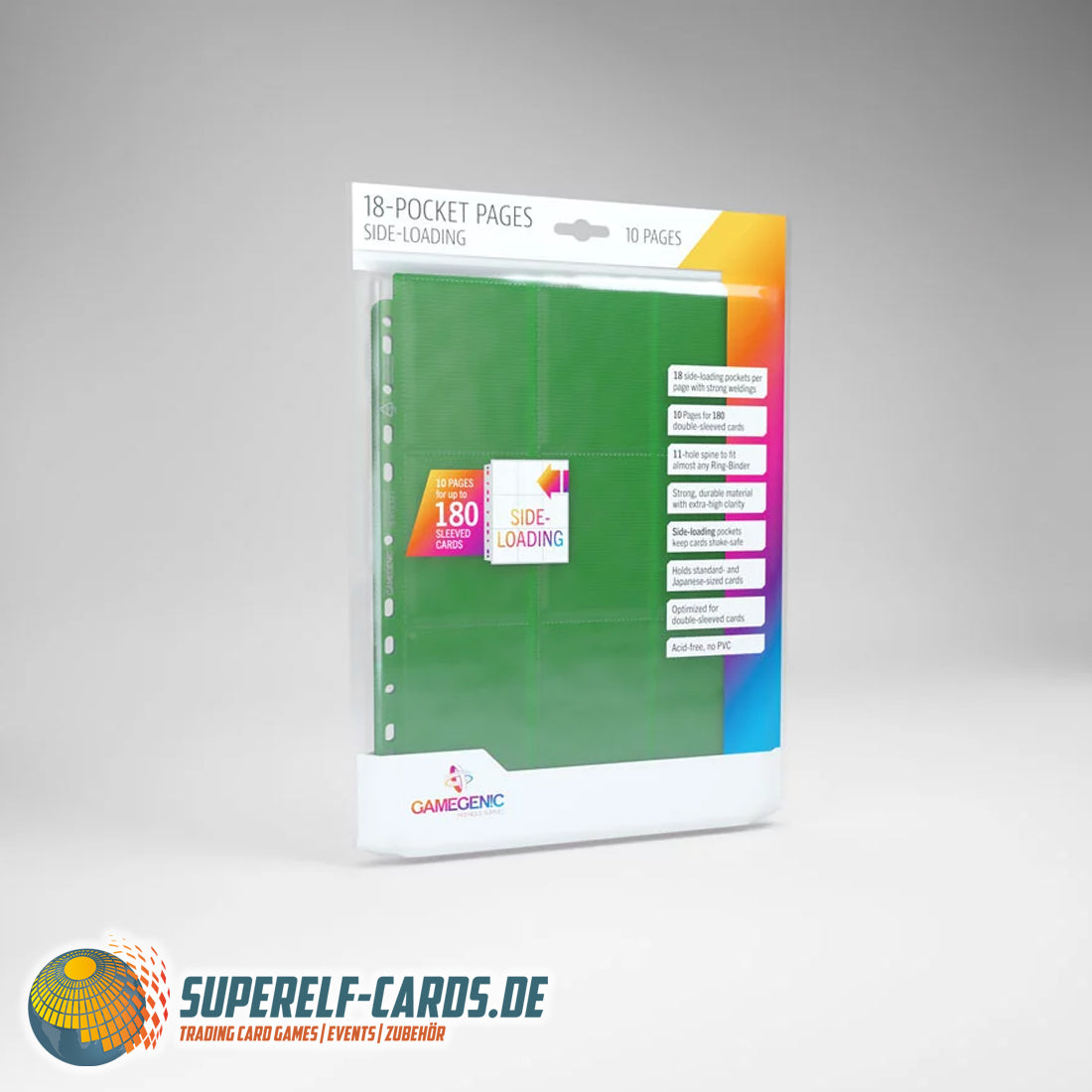 Gamegenic - 18-Pocket Pages - Side-Loading - 10 Seiten - Verschiedene Farben