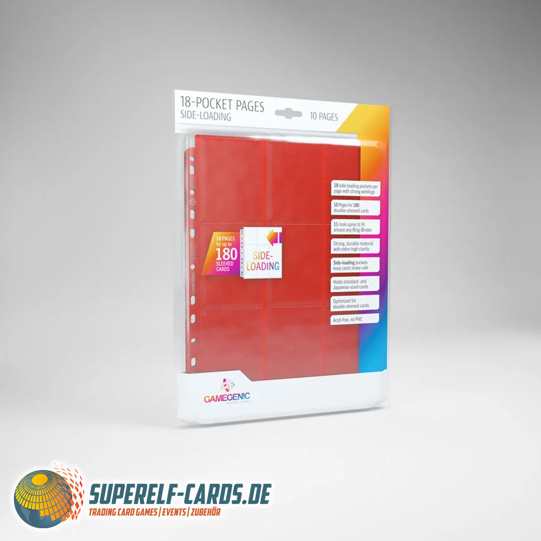 Gamegenic - 18-Pocket Pages - Side-Loading - 10 Seiten - Verschiedene Farben
