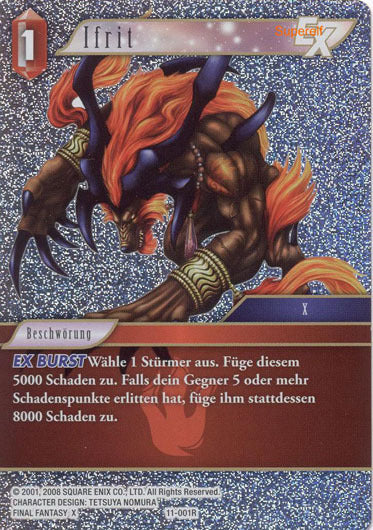 Final Fantasy Opus 11-001 R Ifrit Feuer