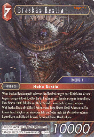 Final Fantasy Opus 11-015 L Braskas Bestia Feuer