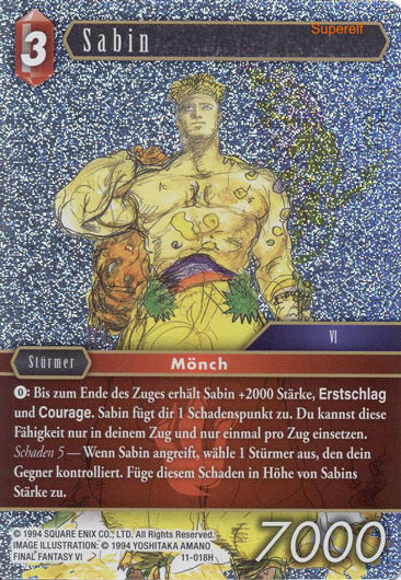 Final Fantasy Opus 11-018 H Sabin Feuer