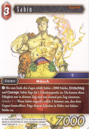 Final Fantasy Opus 11-018 H Sabin Feuer