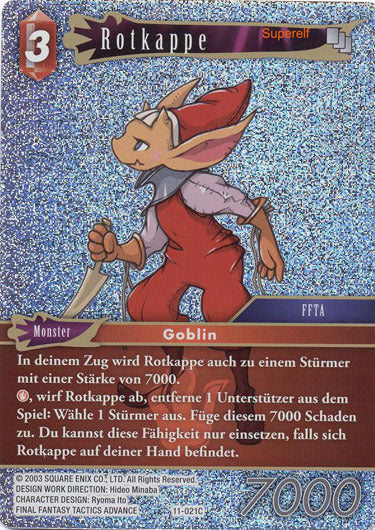 Final Fantasy Opus 11-021 C Rotkappe Feuer