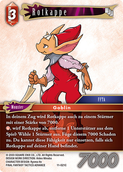 Final Fantasy Opus 11-021 C Rotkappe Feuer