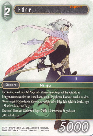 Final Fantasy Opus 11-045 H Edge Wind