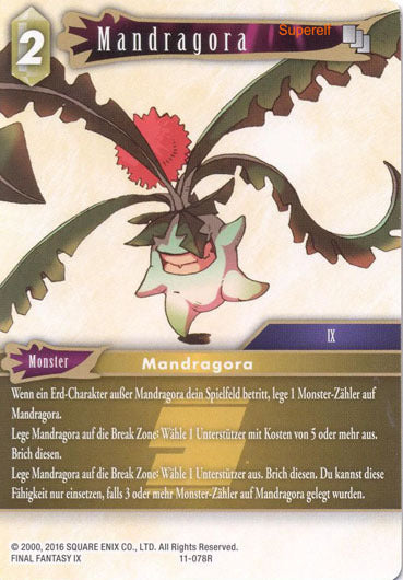 Final Fantasy Opus 11-078 R Mandragora Erde