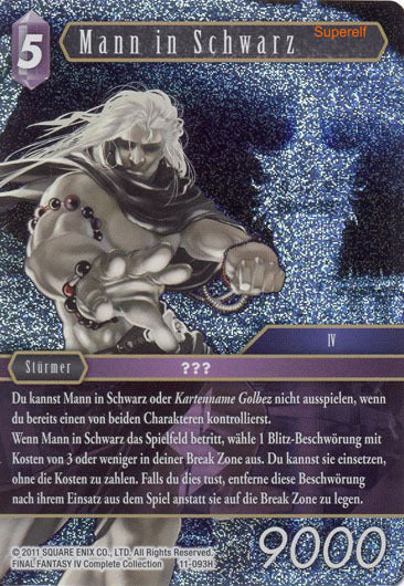 Final Fantasy Opus 11-093 H Mann in Schwarz Blitz
