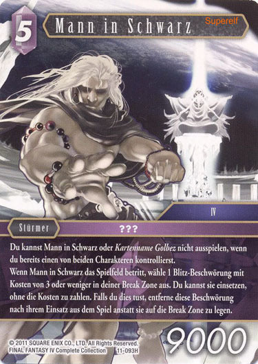 Final Fantasy Opus 11-093 H Mann in Schwarz Blitz