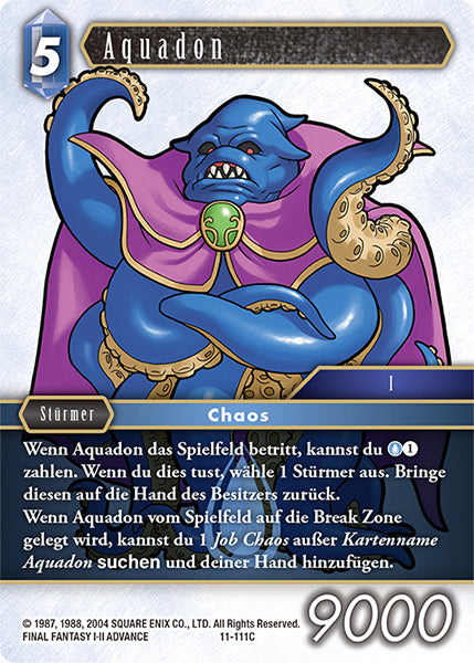 Final Fantasy Opus 11-111 C Aquadon Wasser