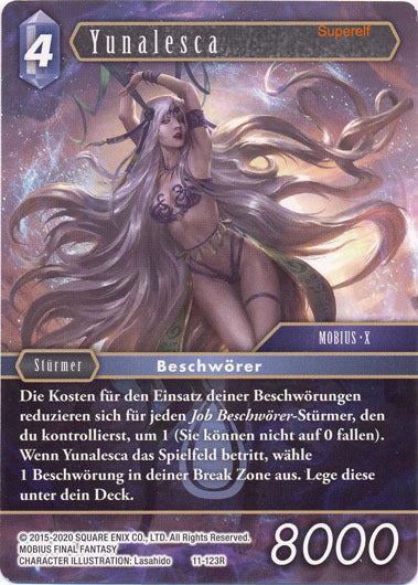 Final Fantasy Opus 11-123 R Yunalesca Wasser
