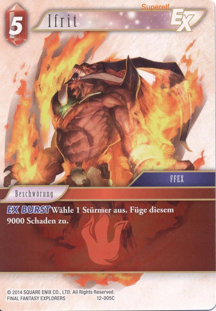 Final Fantasy Opus 12-005 C Ifrit Feuer